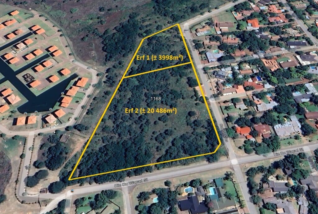Two portions of undeveloped land